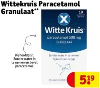Kruidvat Wittekruis Paracetamol Granulaat aanbieding
