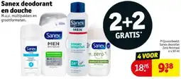 Kruidvat Sanex deodorant en douche aanbieding