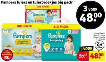Kruidvat Pampers luiers en luierbroekjes big pack aanbieding