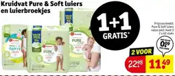 Kruidvat Kruidvat Pure & Soft luiers en luierbroekjes aanbieding