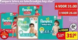 Kruidvat Pampers luiers en luierbroekjes key size aanbieding