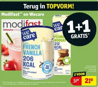 Kruidvat Modifast en Wecare aanbieding
