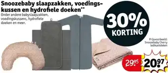 Kruidvat Snoozebaby slaapzakken, voedingskussen en hydrofiele doeken aanbieding