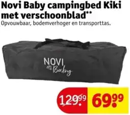 Kruidvat Novi Baby campingbed Kiki met verschoonblad aanbieding