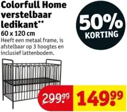 Kruidvat Colorfull Home verstelbaar ledikant aanbieding