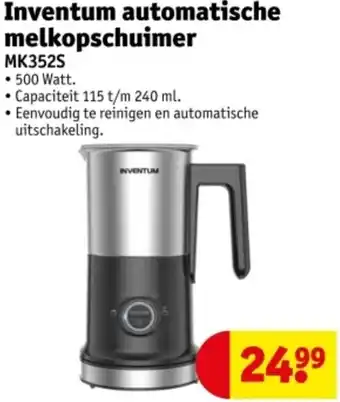 Kruidvat Inventum automatische melkopschuimer MK352S aanbieding