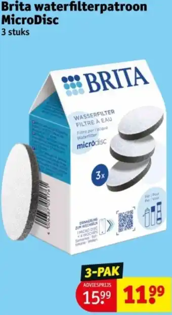 Kruidvat Brita waterfilterpatroon MicroDisc aanbieding