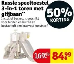 Kruidvat Russle speeltoestel 3-in-1 toren met glijbaan aanbieding