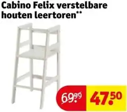 Kruidvat Cabino Felix verstelbare houten leertoren aanbieding