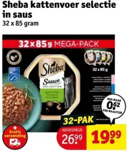 Kruidvat Sheba kattenvoer selectie in saus aanbieding