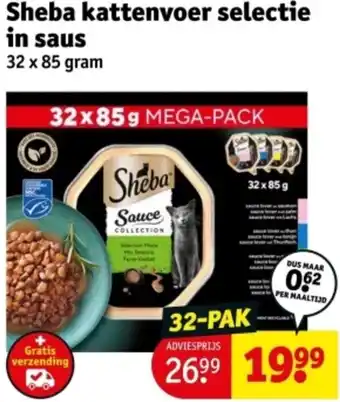 Kruidvat Sheba kattenvoer selectie in saus aanbieding