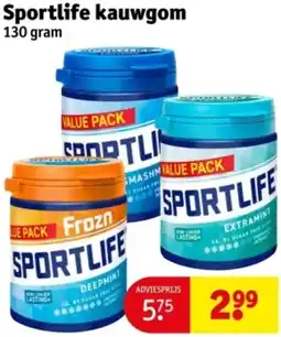 Kruidvat Sportlife kauwgom aanbieding