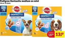 Kruidvat Pedigree Dentastix medium en mini aanbieding