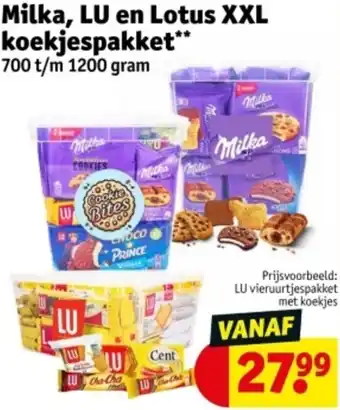 Kruidvat Milka, LU en Lotus XXL koekjespakket aanbieding