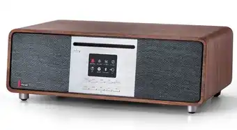 Bol.com Pinell Supersound 701 - Digitale Alleskunner - DAB+ Internetradio - CD Speler - walnoot hout aanbieding