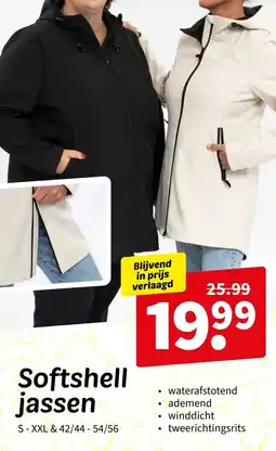 Wibra Softshell jassen aanbieding