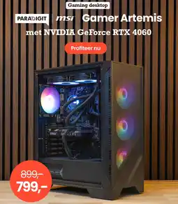 Paradigit Gaming desktop PARADIGIT msi Gamer Artemis aanbieding