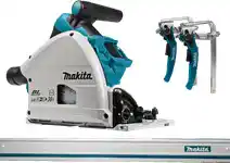 Coolblue Makita DSP600ZJ (zonder accu) + Makita Geleiderail 1500 mm aanbieding