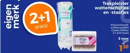 Trekpleister Trekpleister wattenschijfjes en staafjes aanbieding