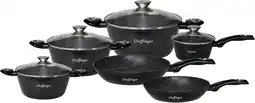 Bol.com Cheffinger pannenset 10 delig pannen glazen deksel coating uitgebreide set kwaliteit aanbieding
