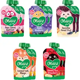 Albert Heijn Olvarit Knijpfruit 12+ mnd babyvoeding 10-pack aanbieding