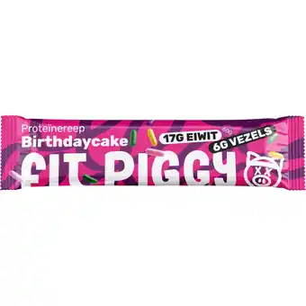 Albert Heijn Fit Piggy Proteïnereep birthdaycake aanbieding