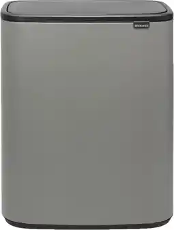 Coolblue Brabantia Bo Touch Bin 60 Liter Mineral Concrete Grey aanbieding