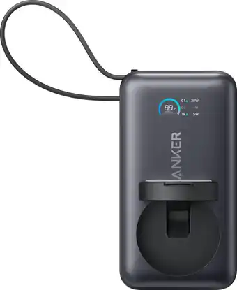 Coolblue Anker MagGo Powerbank met Snelladen 10.000 mAh Zwart aanbieding