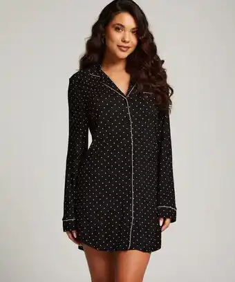 Hunkemoller Hunkemöller Nachthemd Jersey Essential Zwart aanbieding