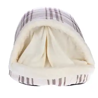 Zooplus 1 zooplus basics Karo Knuffelbed holletje L 60 x B 40 x H 28 cm voor honden en katten aanbieding