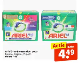 Wibra Ariel 3-in-1 wasmiddel pods aanbieding