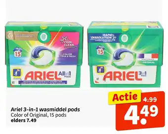 Wibra Ariel 3-in-1 wasmiddel pods aanbieding