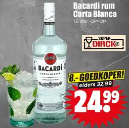 Dirk Bacardi rum Carta Blanca aanbieding