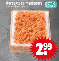 Dirk Gerookte zalmsnippers aanbieding