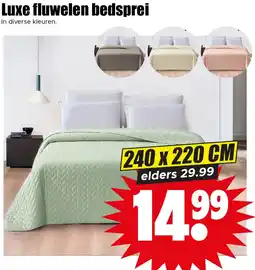 Dirk Luxe fluwelen bedsprei aanbieding