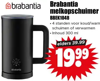 Dirk Brabantia melkopschuimer BBEK1048 aanbieding