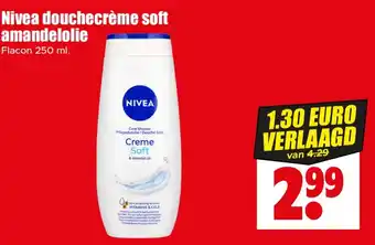 Dirk Nivea douchecrème soft amandelolie aanbieding