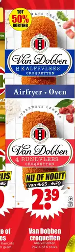 Dirk Van Dobben croquetten aanbieding