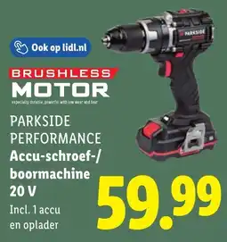 Lidl Parkside Performance Accu schroef/ boormachine 20 V aanbieding