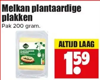 Dirk Melkan plantaardige plakken aanbieding