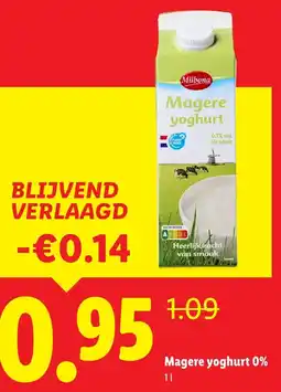 Lidl Magere yoghurt 0% aanbieding