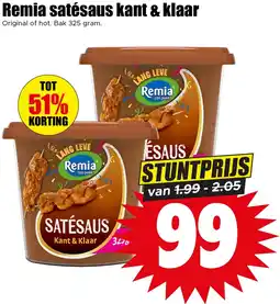 Dirk Remia satésaus kant & klaar aanbieding