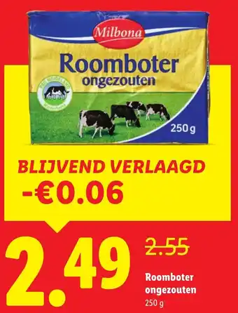 Lidl Roomboter ongezouten aanbieding