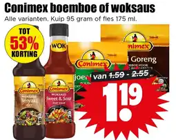 Dirk Conimex boemboe of woksaus aanbieding