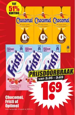 Dirk Chocomel, Fristi of Optimel aanbieding