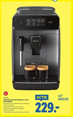 Lidl Philips Volautomatisch koffiezetapparaat series 800 EP0824/0 aanbieding
