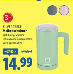 Lidl Silvercrest Melkopschuimer aanbieding