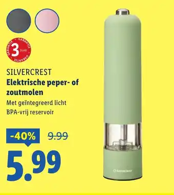 Lidl Silvercrest Elektrische peper of aanbieding