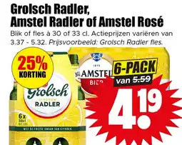 Dirk Grolsch Radler, Amstel Radler of Amstel Rosé aanbieding