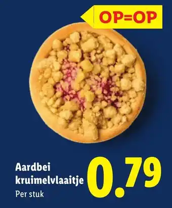 Lidl Aardbei kruimelvlaaitje aanbieding
